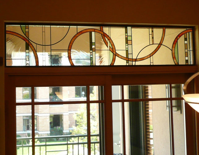 Vinery Glass stained glass transom window