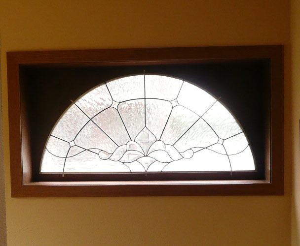 Vinery Glass stained glass arched bevel window