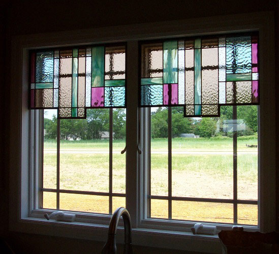 Vinery Glass stained glass valance window